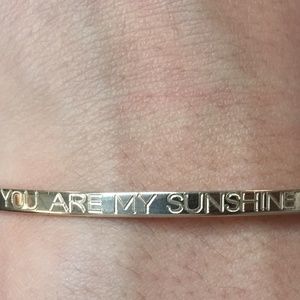 Gold Bracelet saying "You Are My Sunshine"